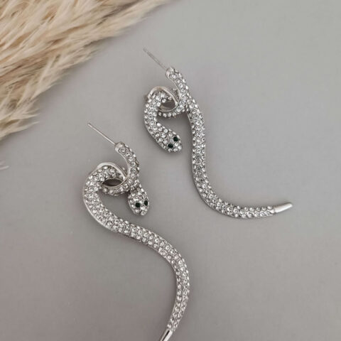 Taşlı Yılan Küpe